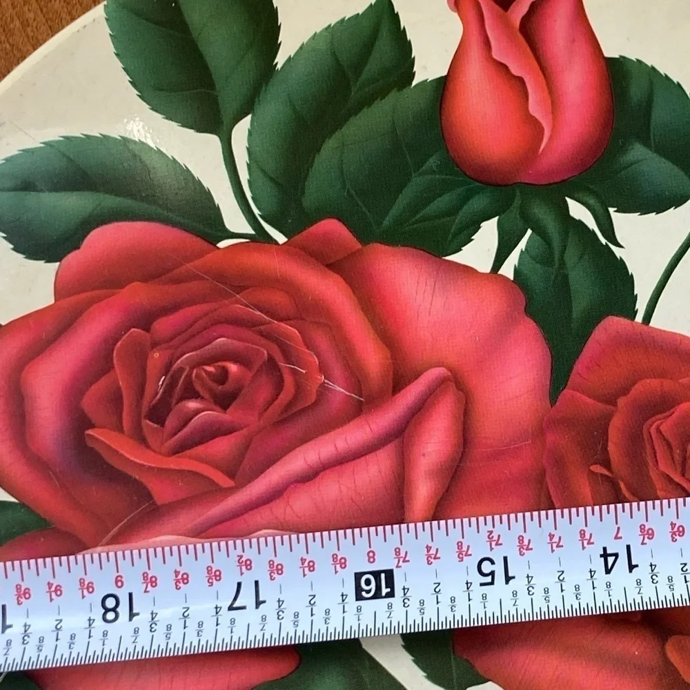 🌹🌹SEWING TIN ROSE MRS STEVENS CANDY BOX METAL STORAGE THREAD HOLDER KITS